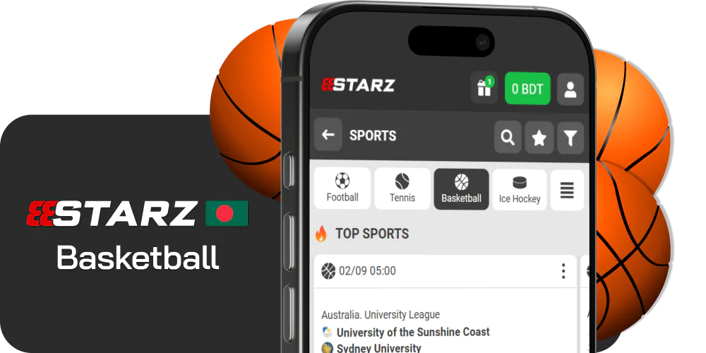 Place bets an basketball matches at 888starz from Bangladesh